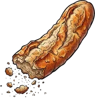 Baguette de pain rassis